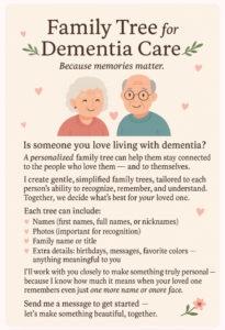 Family tree for dementia care